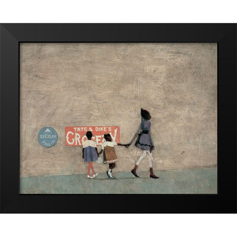 Big Sister Black Modern Wood Framed Art Print by Unknown