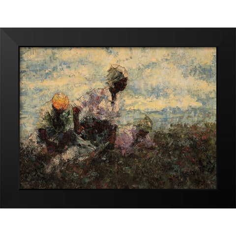 In the Fields Black Modern Wood Framed Art Print by Unknown