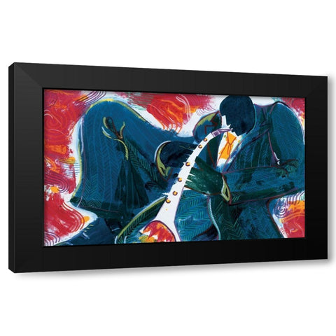Licorice Stick Black Modern Wood Framed Art Print by Unknown