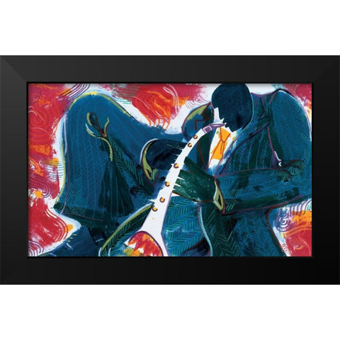 Licorice Stick Black Modern Wood Framed Art Print by Unknown