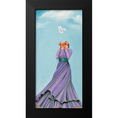 Let it Fly Black Modern Wood Framed Art Print by Unknown