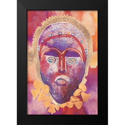 Tribal Masque I Black Modern Wood Framed Art Print by Unknown