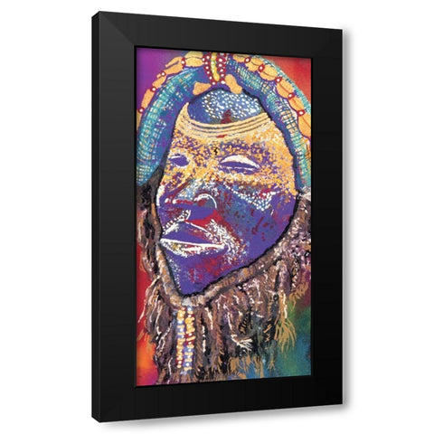 Tribal Masque II Black Modern Wood Framed Art Print by Unknown