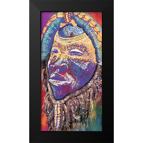Tribal Masque II Black Modern Wood Framed Art Print by Unknown