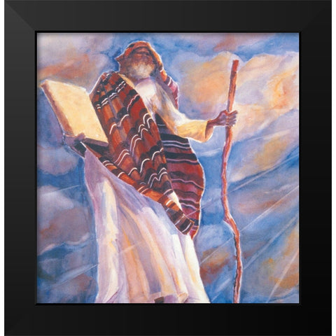 Moses Black Modern Wood Framed Art Print by Unknown