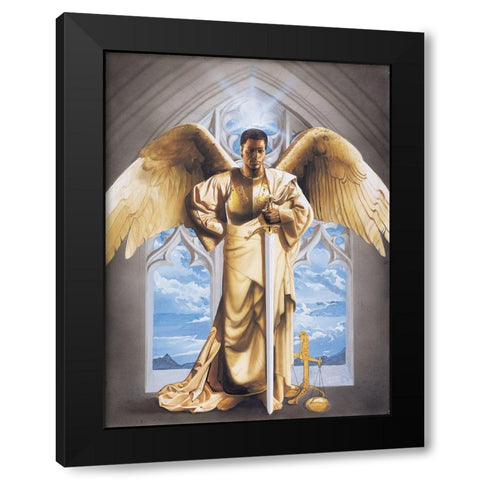 Archangel I Black Modern Wood Framed Art Print with Double Matting by Unknown