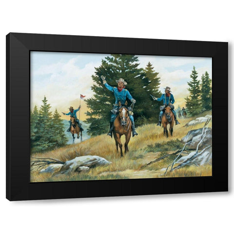 Scout Black Modern Wood Framed Art Print with Double Matting by Unknown