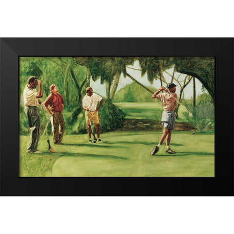 Young Tiger Black Modern Wood Framed Art Print by Unknown