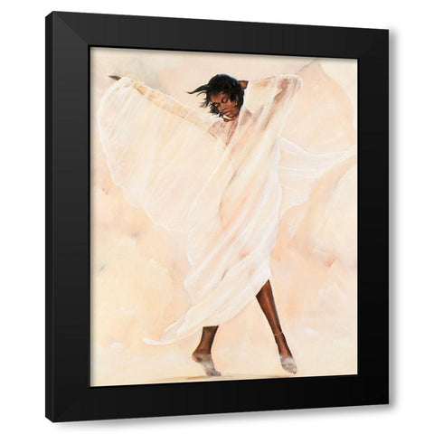 Dancing Black Modern Wood Framed Art Print with Double Matting by Unknown