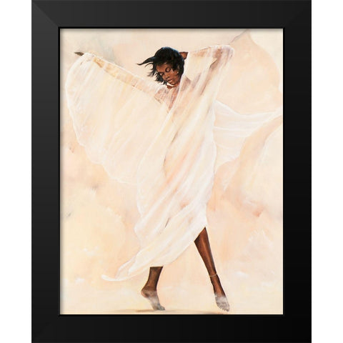 Dancing Black Modern Wood Framed Art Print by Unknown