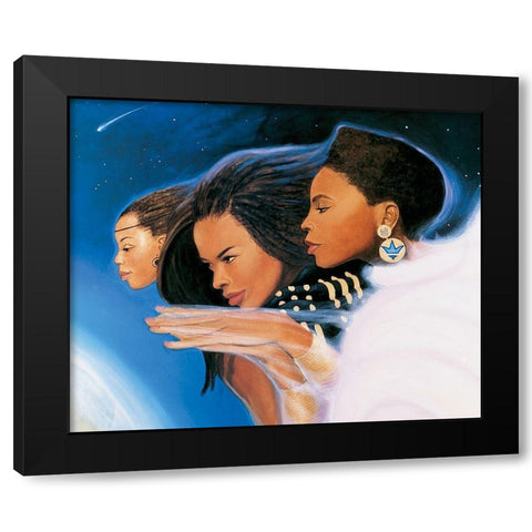 Star Power Black Modern Wood Framed Art Print by Unknown