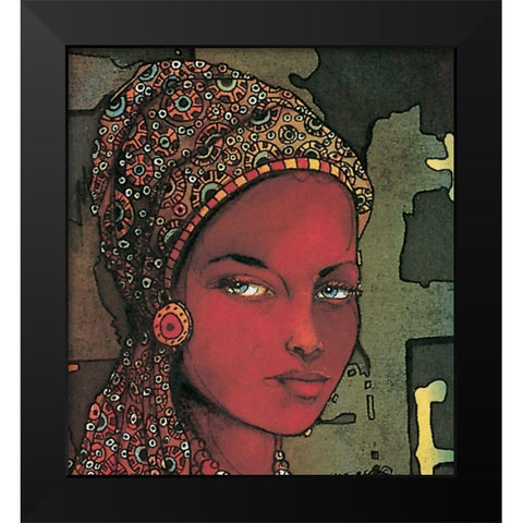 Ariel Black Modern Wood Framed Art Print by Unknown