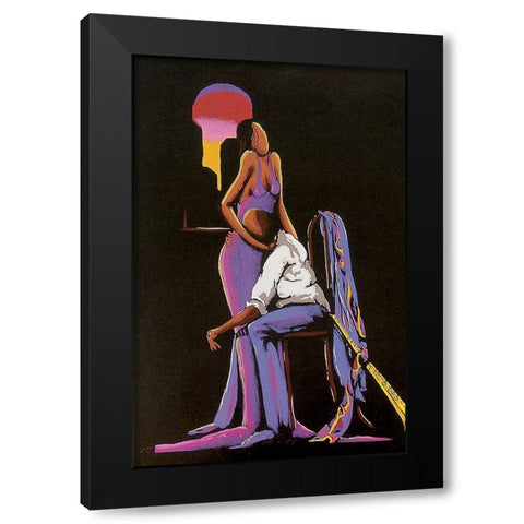 After the Show Black Modern Wood Framed Art Print by Unknown