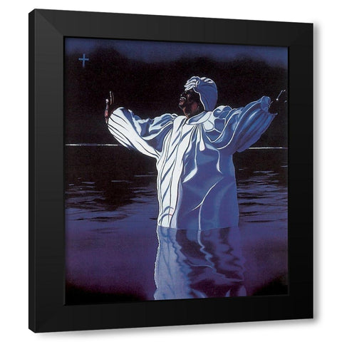Baptism Black Modern Wood Framed Art Print by Unknown