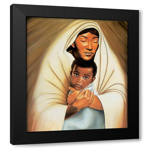 Mon Enfant Black Modern Wood Framed Art Print by Unknown