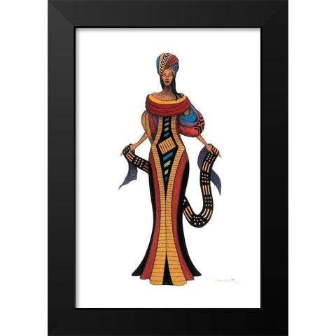 Nigerian Queen Black Modern Wood Framed Art Print by Unknown