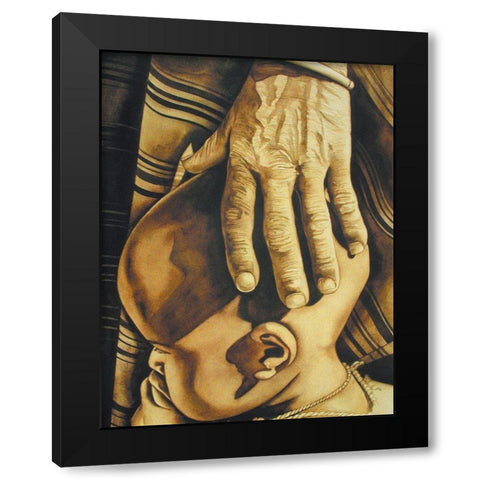 Reassurance Black Modern Wood Framed Art Print by Unknown