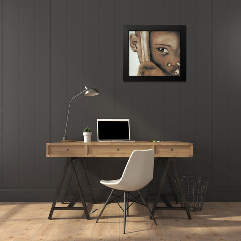 The Tear Black Modern Wood Framed Art Print by Unknown