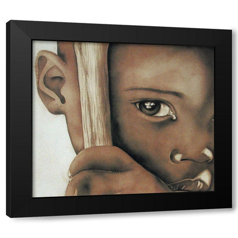 The Tear Black Modern Wood Framed Art Print by Unknown