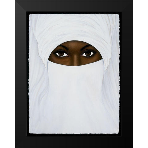 Behind the Veil Black Modern Wood Framed Art Print by Unknown