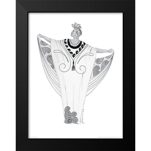 Grace Black Modern Wood Framed Art Print by Unknown