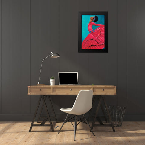 Dancer Black Modern Wood Framed Art Print by Unknown