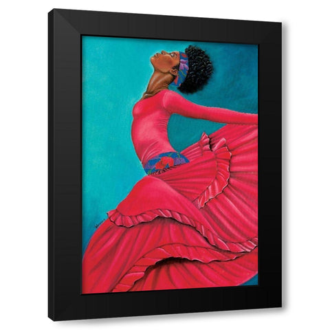 Dancer Black Modern Wood Framed Art Print by Unknown