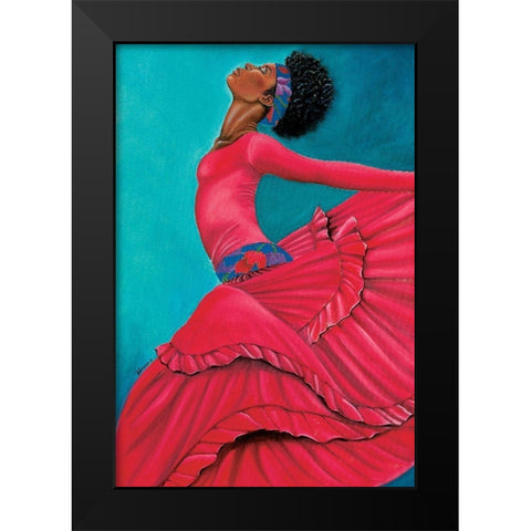 Dancer Black Modern Wood Framed Art Print by Unknown