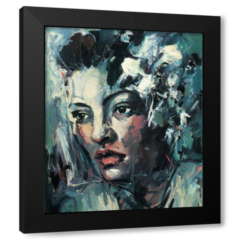 Scattin the Blues Black Modern Wood Framed Art Print by Unknown