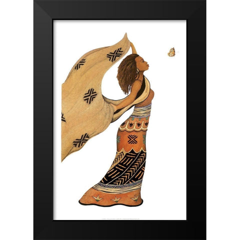 Emerging Black Modern Wood Framed Art Print by Unknown