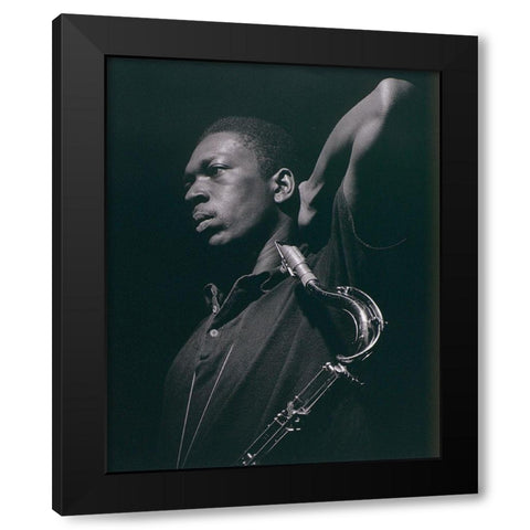 Sax Me Black Modern Wood Framed Art Print by Unknown