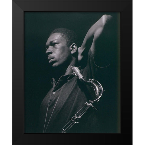 Sax Me Black Modern Wood Framed Art Print by Unknown