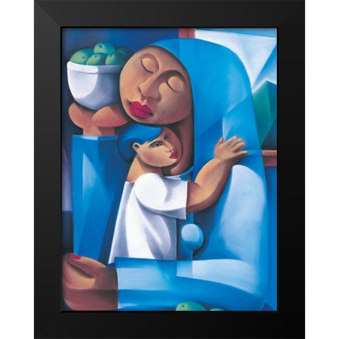 Madonna and Child Black Modern Wood Framed Art Print by Unknown