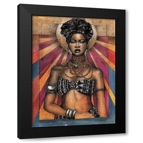 Black Princess Black Modern Wood Framed Art Print by Unknown