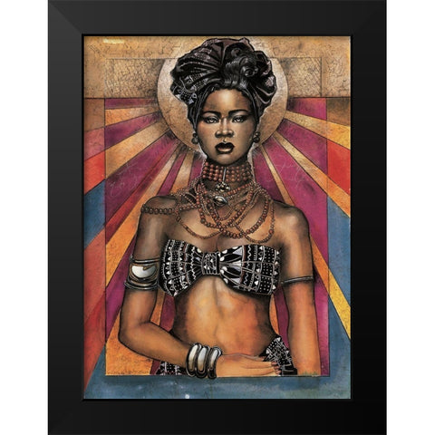 Black Princess Black Modern Wood Framed Art Print by Unknown