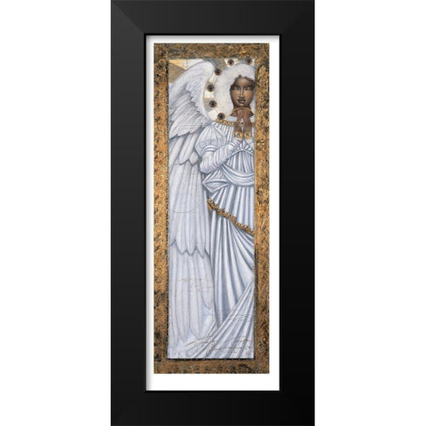 Archangel Left Black Modern Wood Framed Art Print by Unknown