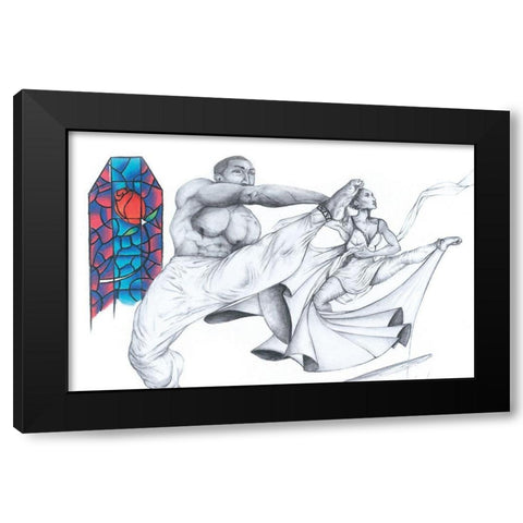 Lick Black Modern Wood Framed Art Print with Double Matting by Unknown