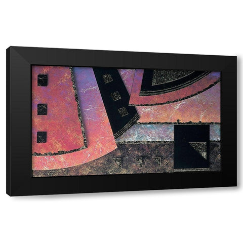 Mosaic Abstract I Black Modern Wood Framed Art Print by Unknown