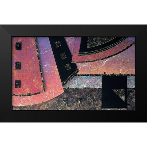 Mosaic Abstract I Black Modern Wood Framed Art Print by Unknown