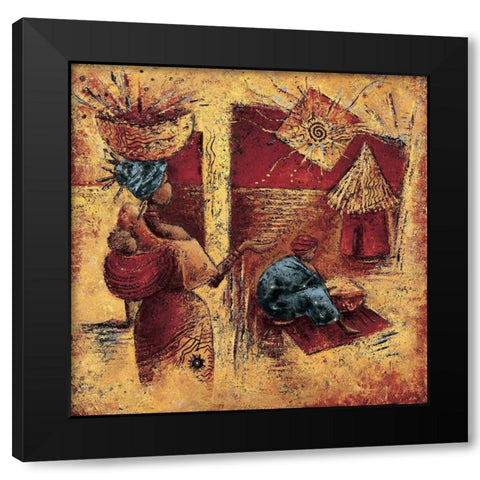 Touche la lumiere Black Modern Wood Framed Art Print by Vital, Isabelle