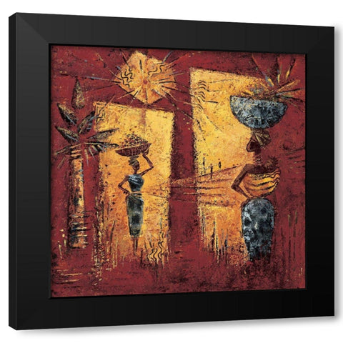 Les baies precieuses Black Modern Wood Framed Art Print by Vital, Isabelle