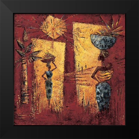 Les baies precieuses Black Modern Wood Framed Art Print by Vital, Isabelle