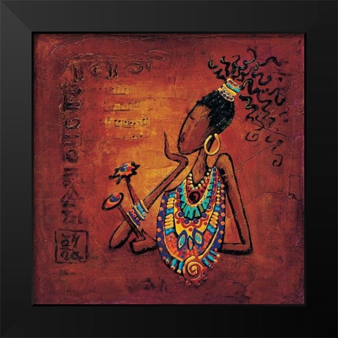 De vous a moi III Black Modern Wood Framed Art Print by Vital, Isabelle