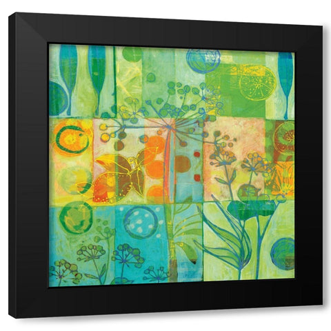 Silhouette organique Black Modern Wood Framed Art Print with Double Matting by Carvalho, Cecile de