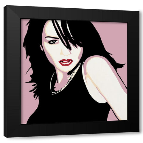 Carla Black Modern Wood Framed Art Print with Double Matting by Castilla, Marco