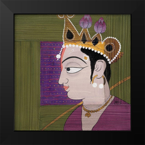 Shandra Black Modern Wood Framed Art Print by Aubert, Sylvie