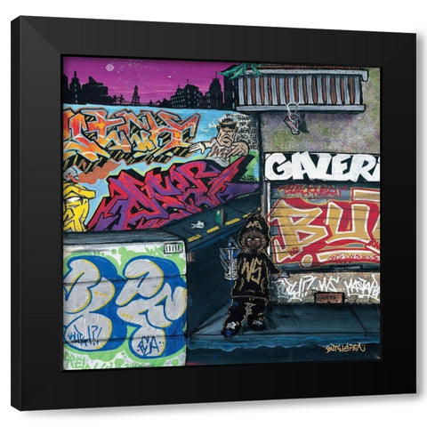 Galerie Black Modern Wood Framed Art Print by Butch and Pea