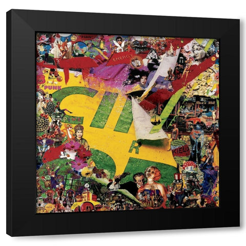 Brazil Black Modern Wood Framed Art Print with Double Matting by Ortega, Guillaume