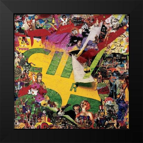 Brazil Black Modern Wood Framed Art Print by Ortega, Guillaume