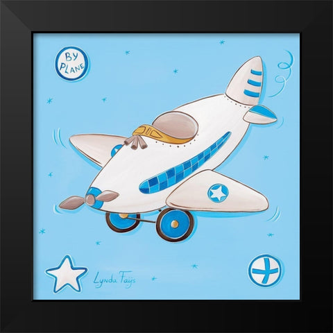 By plane Black Modern Wood Framed Art Print by Fays, Lynda